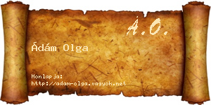 Ádám Olga névjegykártya