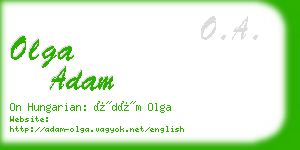 olga adam business card